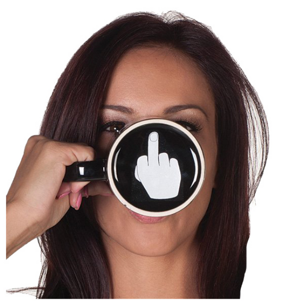 Novelty Coffee Cup Have A Nice Day Middle Finger Ceramic Mug