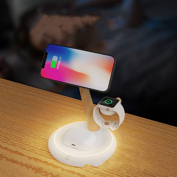 Tree Shape Usb Rechargeable Magnetic Three In One Wireless Charging Stand Chargers & Cradles