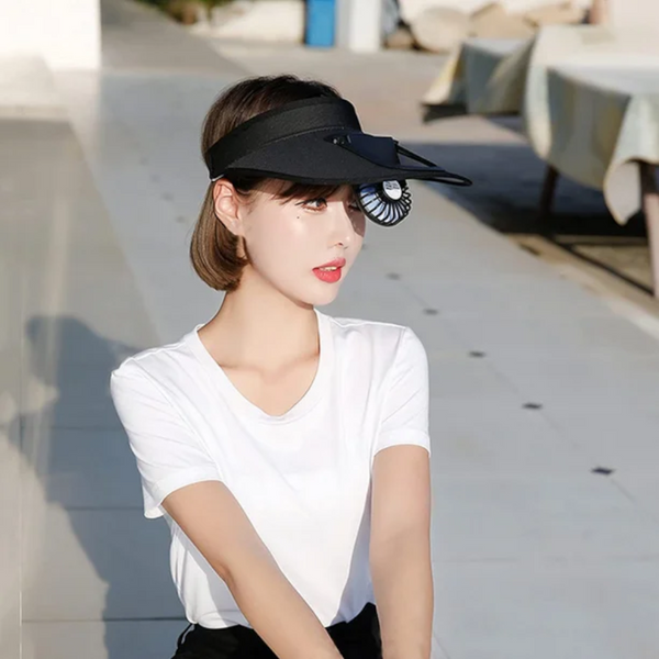 Elosung Uv Protection Fan Hat With Usb Rechargeable Cooling Hats