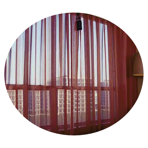 2 Sheer Voile Curtains 544Cm Wide 230Cm Long + Pinch Pleat Hooks Wine Red Curtains & Drapes