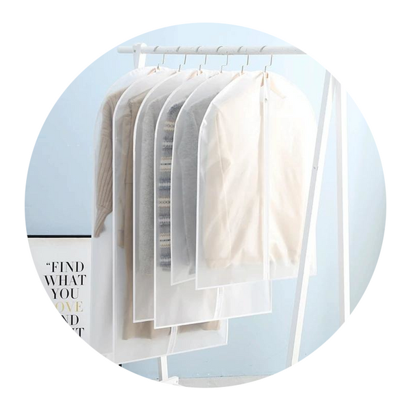 Transparent Hanging Garment Storage Bags With Zipper For Clothing Protection Garment Bags