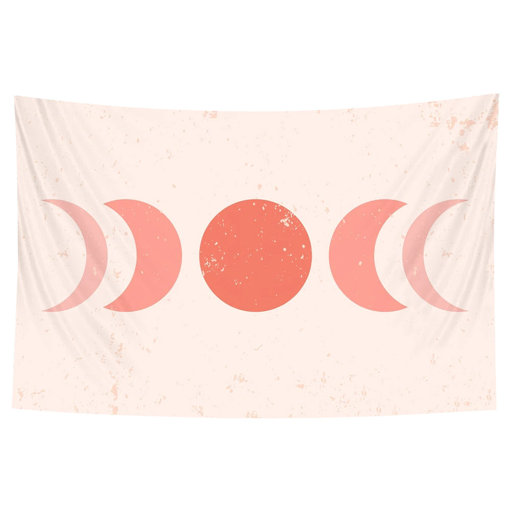 Tapestry Pink Moon 230X150cm Psychedelic Scene Art Bohemian Decorative Sheet Tapestries