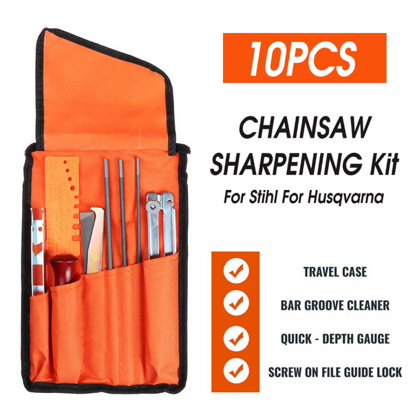 10Pcs Chainsaw Sharpening Files Tool Kit For Stihl Sharpening Tools