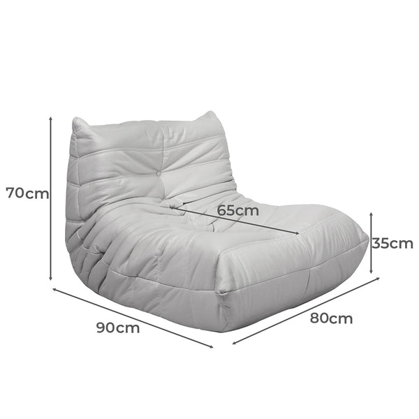 Levede Floor Chair Caterpillar Sofa Grey Sofas Armchairs & Couches