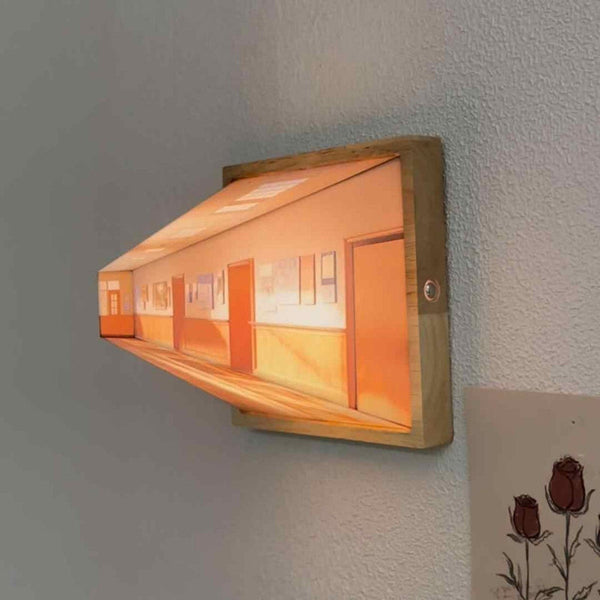 3D Illusion Night Light Gallery Bedside Picture Style Modern Simulate Sunshine Drawing Night Lights