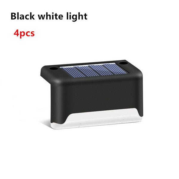 Fashion Outdoor Solar Courtyard Stair Light Ip55 0.2W 1.2V Abs Black Landscape & Walkway Lights