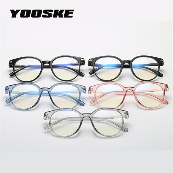 Women Glasses Frame Men Anti Blue Light Eyeglasses Vintage Round Clear Lens Optical Spectacle Eyeglass Frames