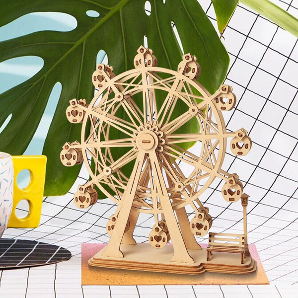 Rolife Ferris Wheel Woodcraft Construction Kit Modular Mechanical Model 3D Puzzle For Self Assembly Toy Gift Kids Teens And Adult Tg401 Puzzles