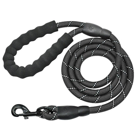 Black Reflective Dog Pet Leash Rope Nylon Small Medium Large Dogs Puppy Leashes 150Cm Long Heavy Duty