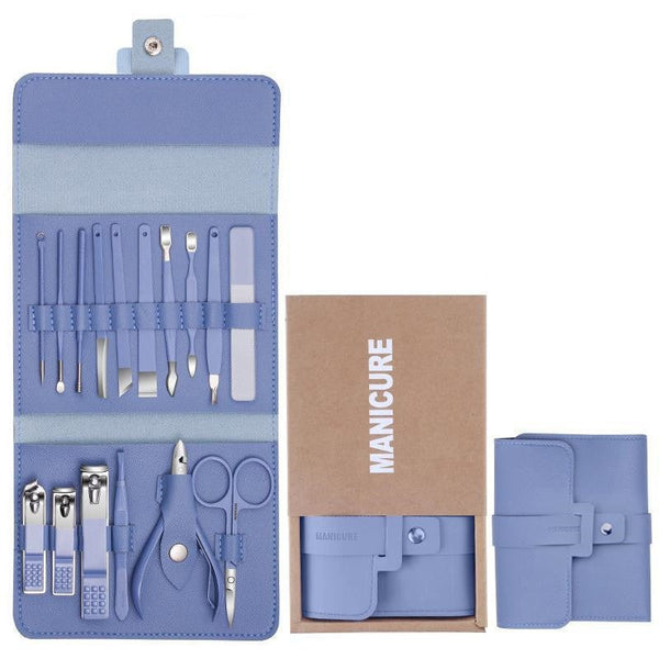 Nail Care Manicure Pedicure Clippers Scissors Set With Faux Leather Bag Manicure & Pedicure Tools & Kits