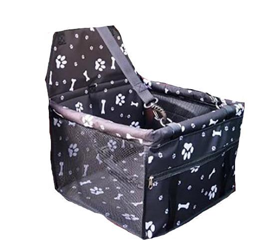 Black Footprint Pet Dog Cat Waterproof Carrier Bag Seat Pad 45X30x25cm Pet Transport