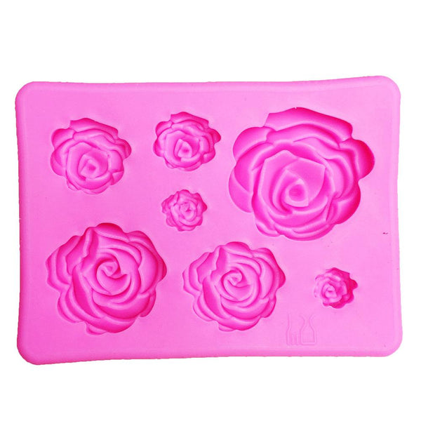 3D Silicone Mini Rose Mold Flower Shape Cake Decorating Mould Muffin Pans & Baking Moulds