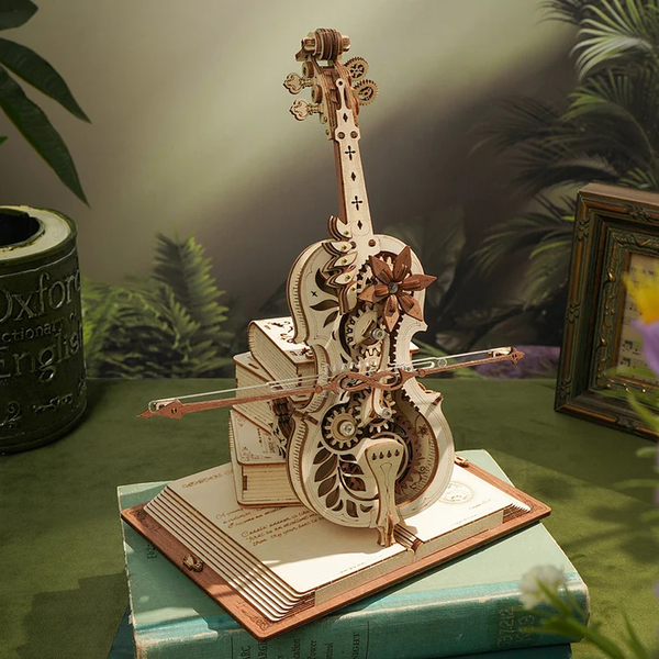 Rokr Magic Cello Mechanical Music Box Moveable Stem Funny Creative Toys Puzzles