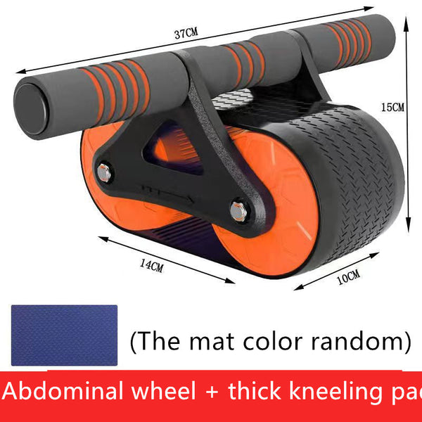 Double Wheel Abdominal Exerciser Women Men Automatic Rebound Ab Wheel Roller Waist Trainer Gym Sports Home Exercise Devices Abdominal Machines
