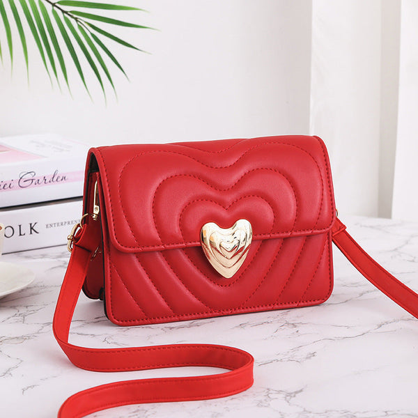 Elegant Heart Love Lock Handbag Crossbody Bag Women Women's Bags & Handbags