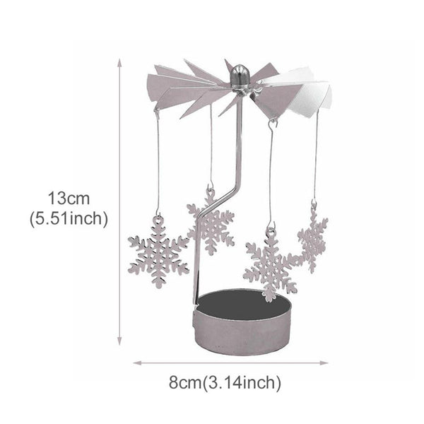 Rotating Metal Tealight Candle Holder Christmas Table Decor Candle Holders & Accessories