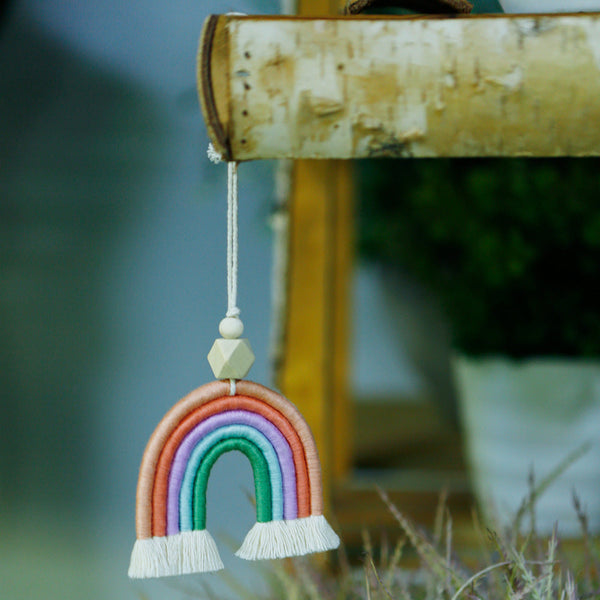 Bohemian Handwoven Rainbow Car Pendant Women's Bags & Handbags