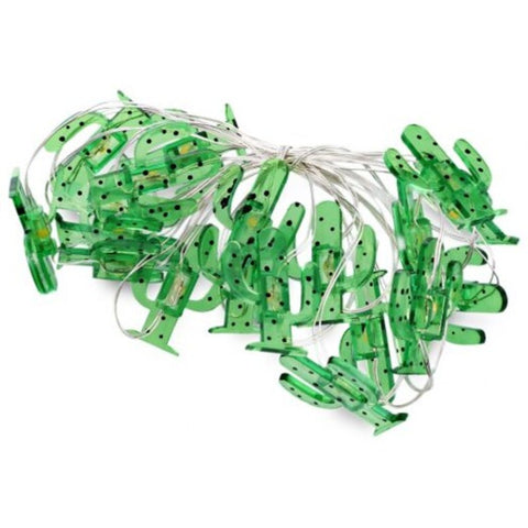 2M 20 Leds Cactus Shape Cooper Wire String Light Green