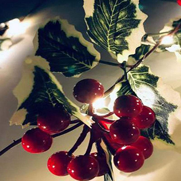 Indoor String Lights 2M 20Led Christmas Berry Garland Battery Powered Seasonal Decorations