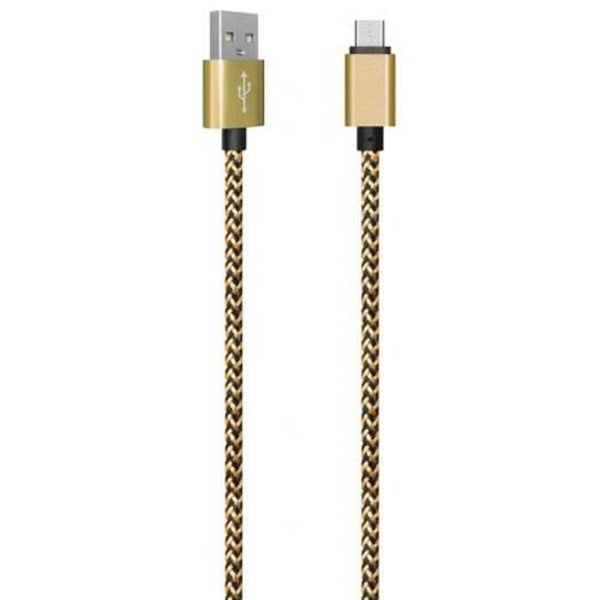 2M Nylon Micro Usb Cable Golden