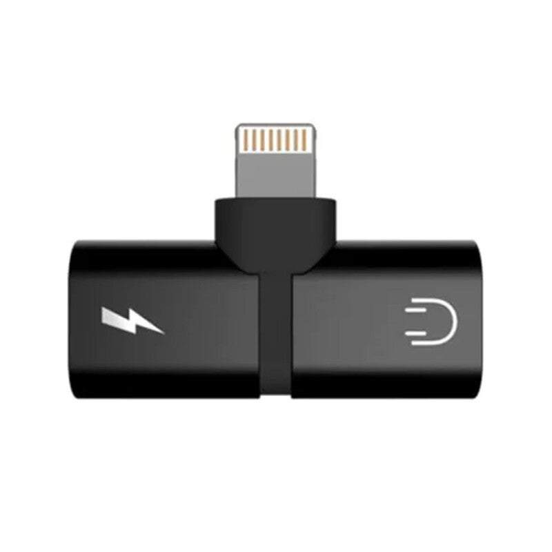 Mobile Phone 2Pack In 1 Dual 8 Pin Adapter Headphone Jack Converter For Iphone Cables & Adapters