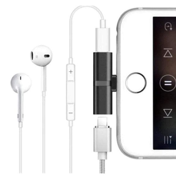Mobile Phone 2Pack In 1 Dual 8 Pin Adapter Headphone Jack Converter For Iphone Cables & Adapters