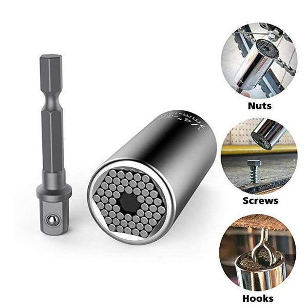 Power Tools 2Pack 7Mm 19Mm Universal Socket Professional Sockets Wrench Drill Adapter For Renovation Socket Wrenches