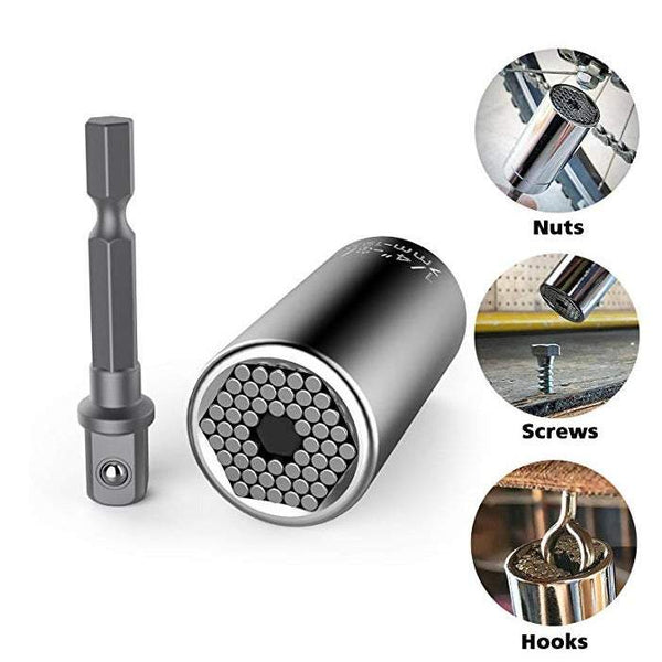 Power Tools 2Pack 7Mm 19Mm Universal Socket Professional Sockets Wrench Drill Adapter For Home Renovation