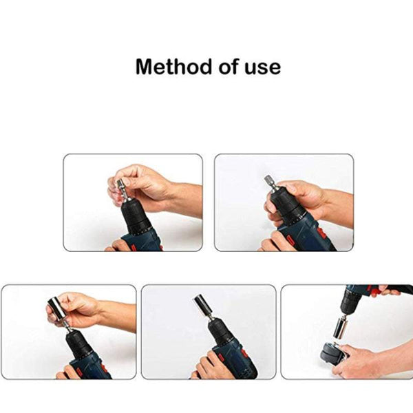 Power Tools 2Pack 7Mm 19Mm Universal Socket Professional Sockets Wrench Drill Adapter For Renovation Socket Wrenches