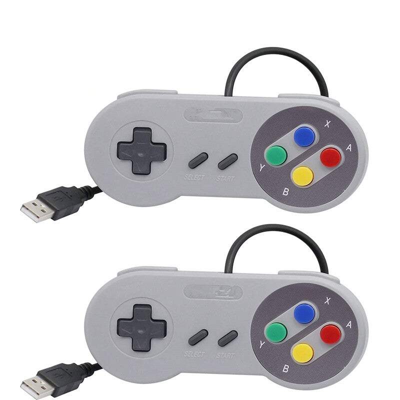 Televisions 2Pack Classic Snes Usb Controller Gamepad Retro Super Nintendo Nes Wired Joystick For Windows Pc Mac Controllers & Attachments