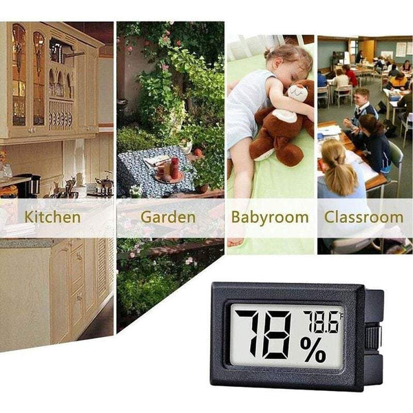 Weather Stations Room Thermometers 2Pack Mini Hygrometer Digital Indoor Greenhouse Garden Organ Closet Display Fahrenheit Temperature