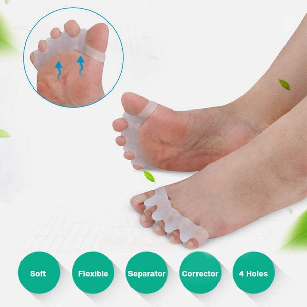 2 Pack Toe Separators Silicone Bunion Hallux Valgus Protector Divider Foot Care Foot Creams & Treatments