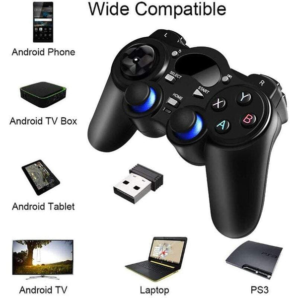 Game Controllers 2Pack Usb Wireless Handle 2.4G Is Compatible With Sony Playstation Ps2 Pc / Laptop Windows Xp 7 8 10 And Ps3 Android Steam Controller