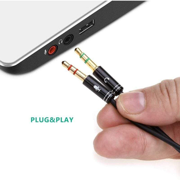 Audio Video Cables 3.5Mm Headphone Microphone Splitter Adapter
