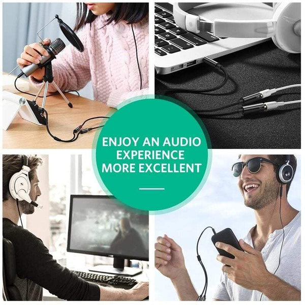 Audio Video Cables 3.5Mm Jack Aux Splitter For Headphone Earphone Adapter Microphone Cables & Adapters