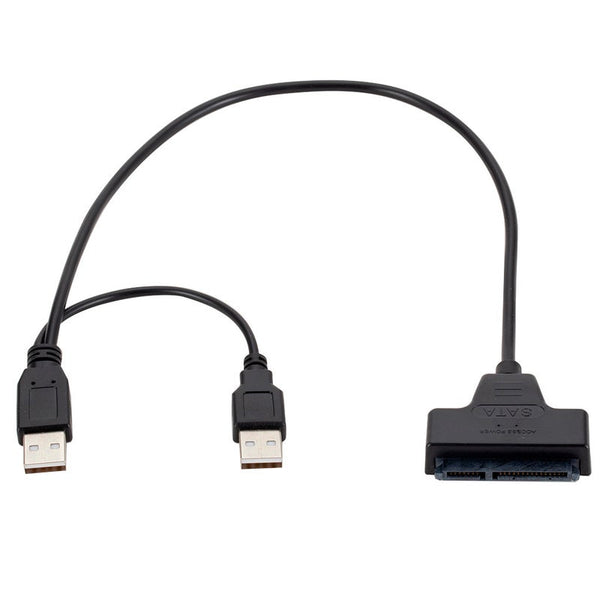 2Pc 45Cm Usb Sata 715Pin To 2.0 Adapter Cable For 2.5 Hdd Laptop Hard Disk Driver Compiter Cables Connectors Black Drive Cables & Adapters