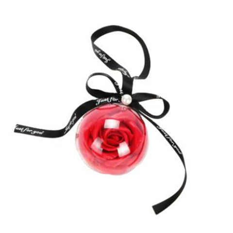 2Pc Car Creative Ornaments Eternal Flower Hanging Pendant Decorations Red