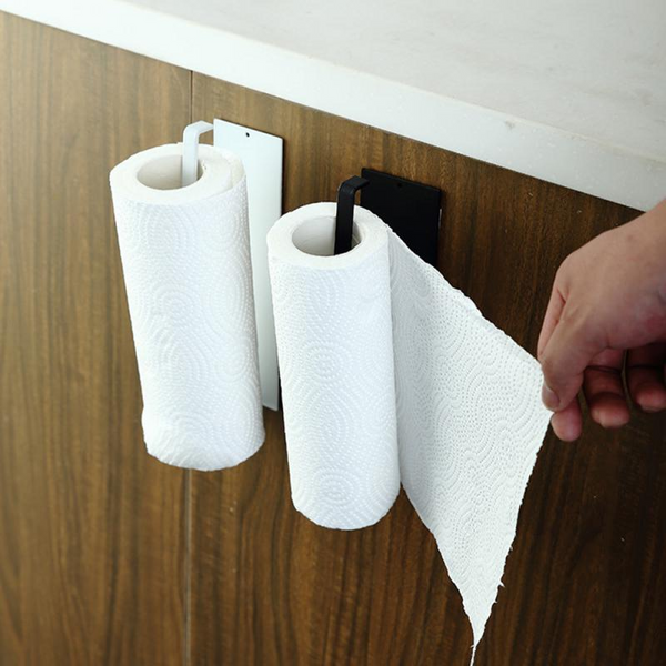 Wall Mount Hanging Holder Kitchen Towel Rack No Drill Bathroom Paper Dispenser Paper Towel Holders