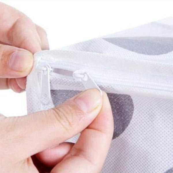 Woven Fabric Quilt Blanket Storage Bag Foldable Zipper Box Organisation Storage Boxes