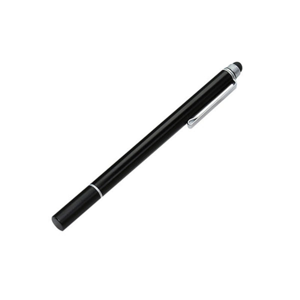2 In 1 Capacitive High Precision Silicone Disc Touch Screen Stylus Pen Black Styluses