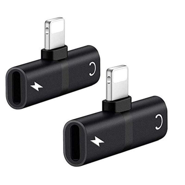 Mobile Phone 2Pcs In 1 Dual Ports Splitter Adapter Headphone Compatible With Iphone 7 / Plus 8 X Xs Max Xr Cables & Adapters