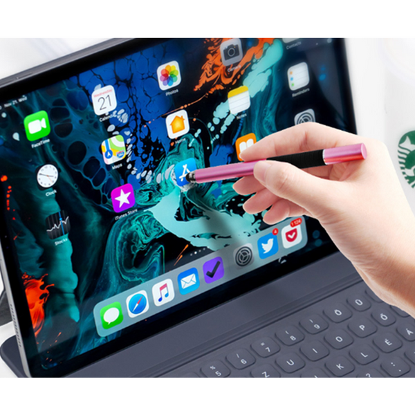 2 In 1 Capacitive Screen Dual Touch Phone Tablet Stylus Drawing Pen Pink Styluses