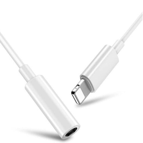 2Pcs 3.5Mm Jack Aux Earphone Audio Adapter Cable For Iphone 7 / Plus 6S White Cables & Adapters