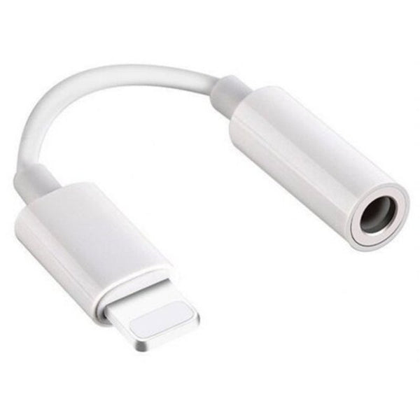 2Pcs 3.5Mm Jack Aux Headphone Audio Adapter Cable For Iphone 7 Plus / 6 White