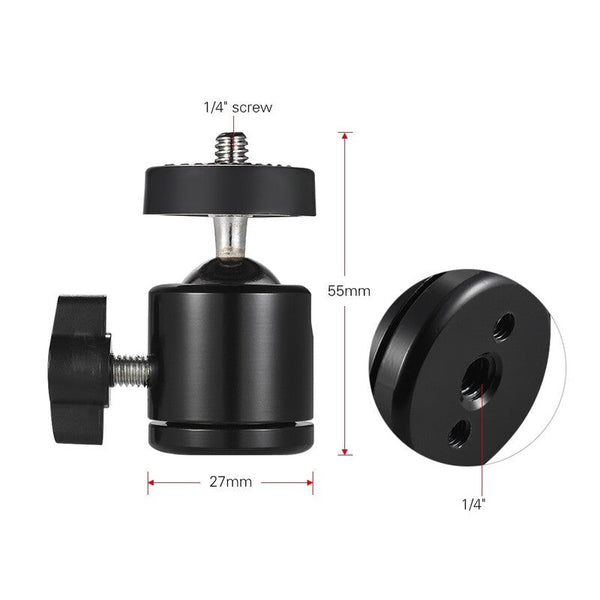 Tripod Heads 360 Degree Rotating Swivel Mini Tripod Ball Head Camera Mount Holder Bracket