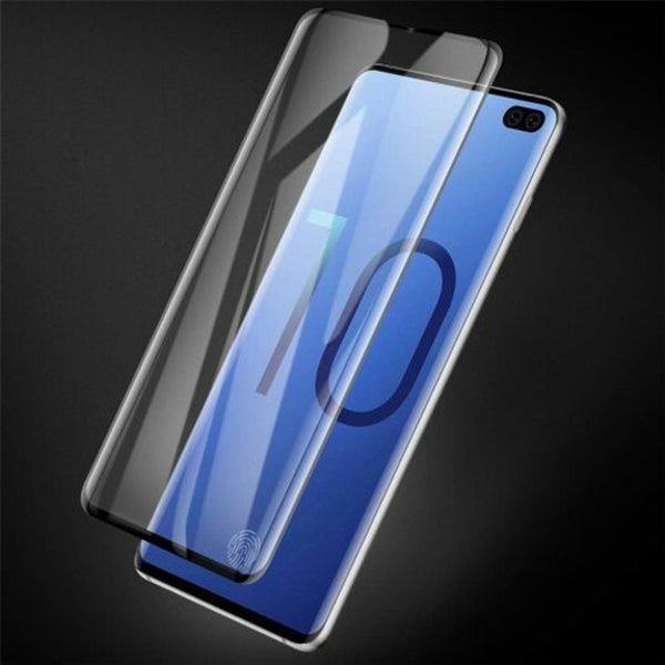 4D 0.26Mm 9H Curved Full Screen Tempered Glass For Samsung Galaxy S10 Plus Black Screen Protectors