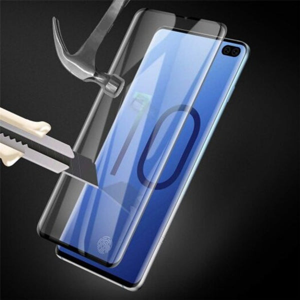 4D 0.26Mm 9H Curved Full Screen Tempered Glass For Samsung Galaxy S10 Plus Black Screen Protectors