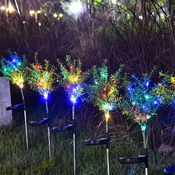Garden Ground Lights 2Pcs / 4Pcs Simulation Christmas Tree Solar Landscape Colorful Waterproof