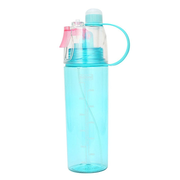 Water Bottles 600Ml Sport Cycling Mist Spray Water Gym Beach Leak Proof Drinking Bottle