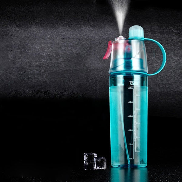 Water Bottles 600Ml Sport Cycling Mist Spray Water Gym Beach Leak Proof Drinking Bottle